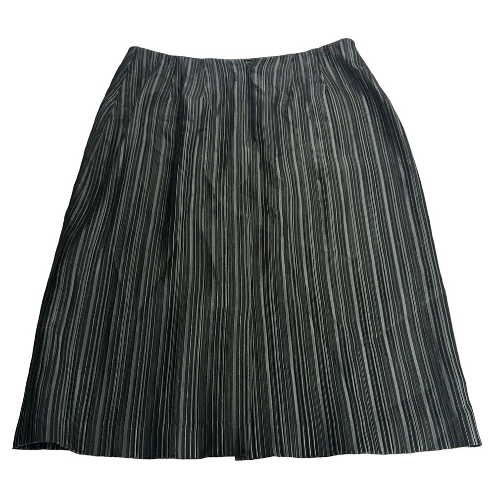 blue ice pleated black Gray midi skirt Size 10